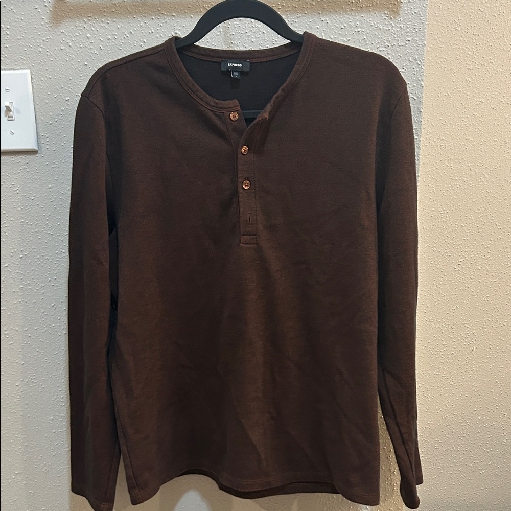 Express Dark Maroon Long Sleeve